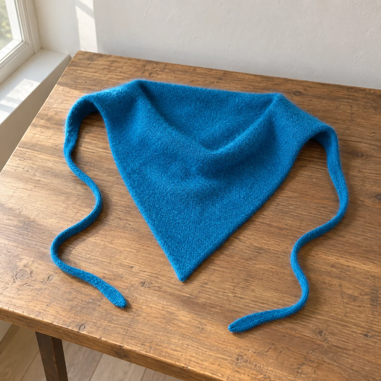 Clara Triangle Scarf — Blue