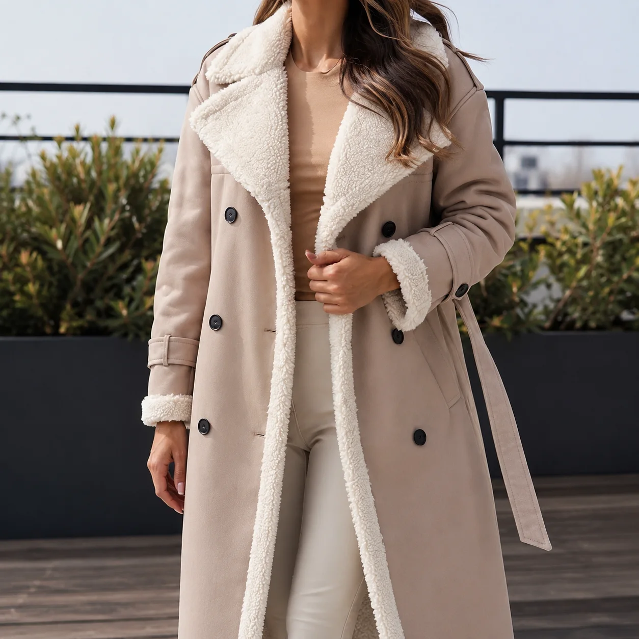 Soledad Contrast Trim Coat