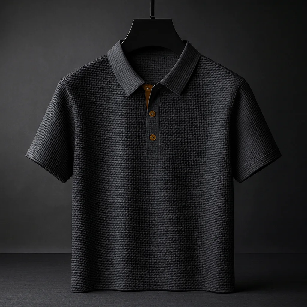 Verona Textured Button Polo — photo 1