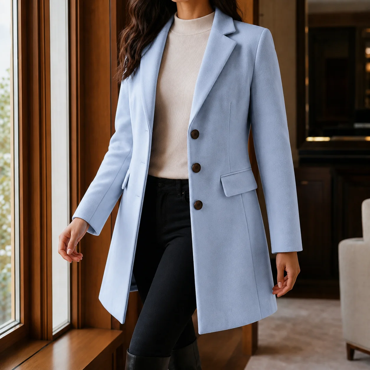 Simone Notched Lapel Coat — photo 1