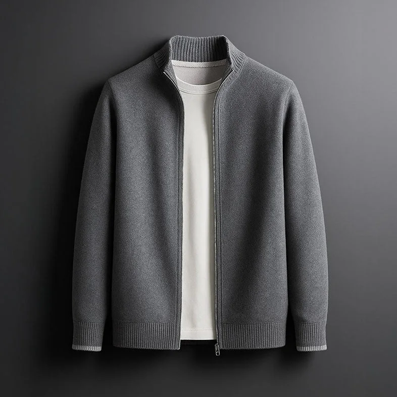 Bordeaux Zip Knit Jacket — photo 1