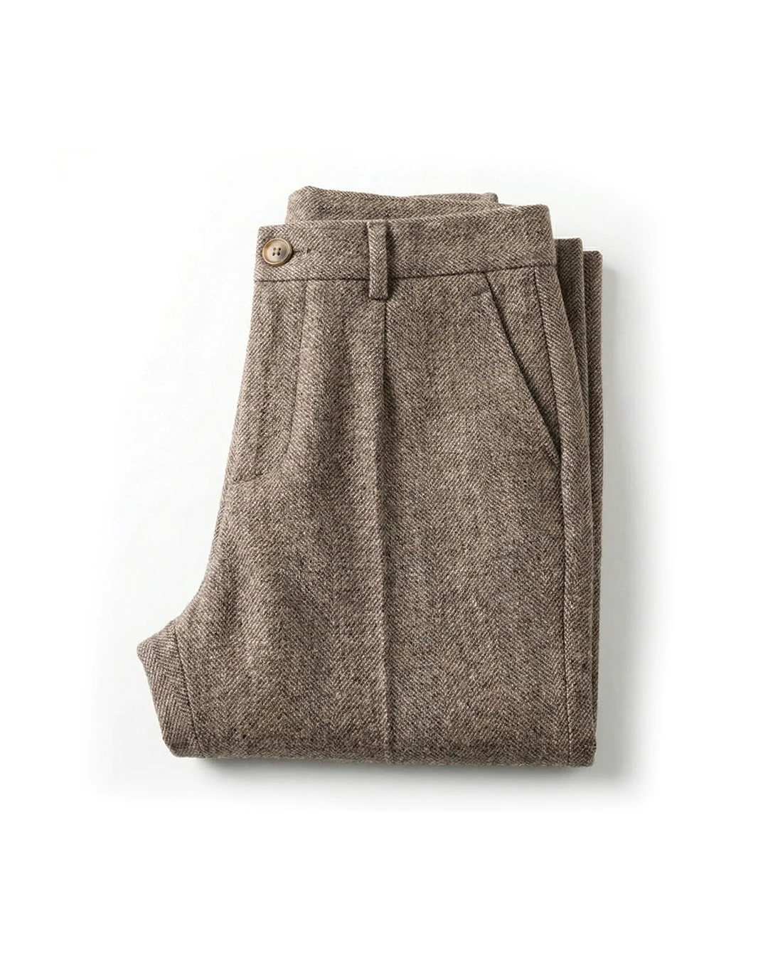 Harrow Herringbone Wool Trousers