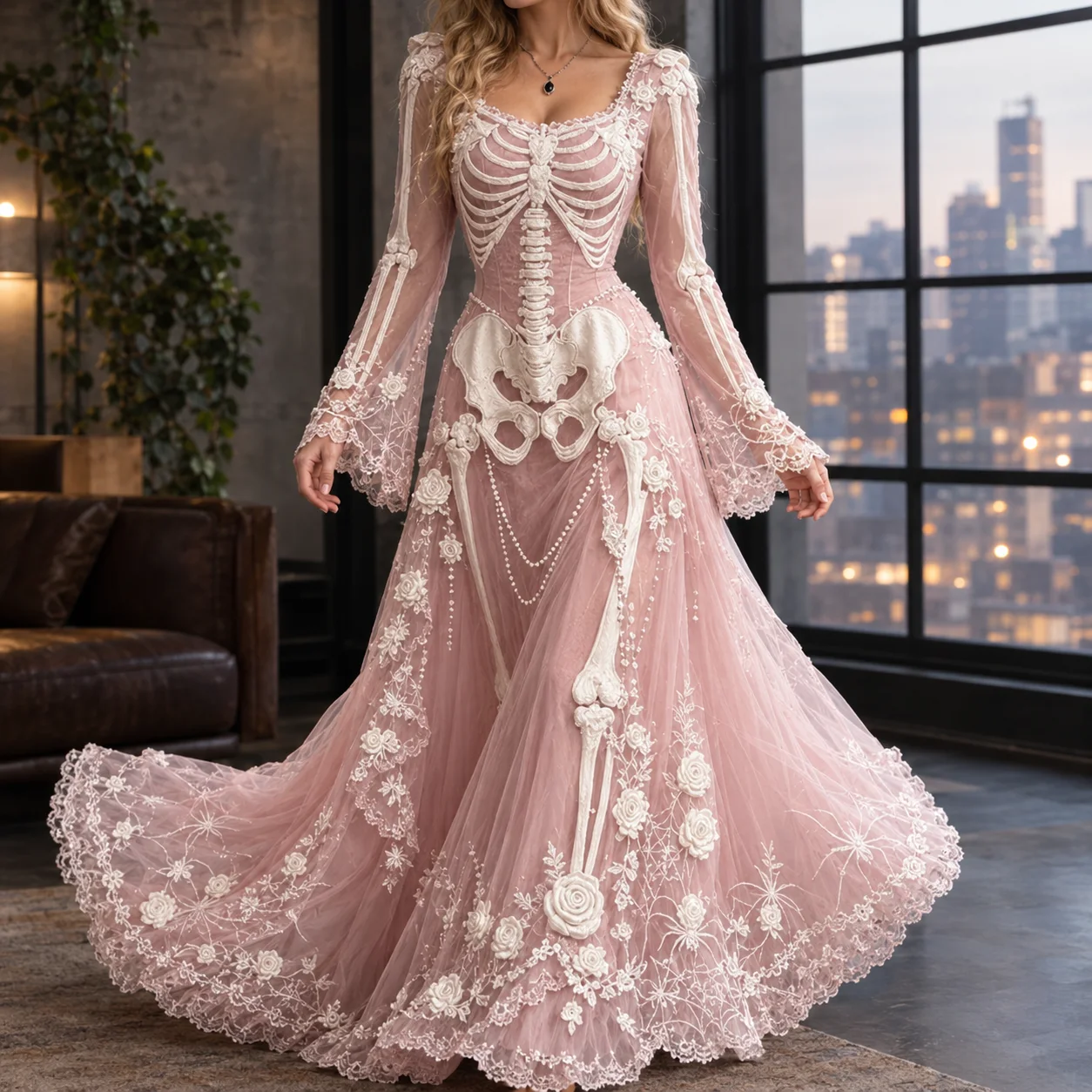 Lucinda Skeleton Maxi Dress