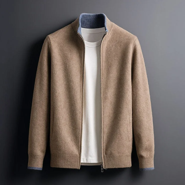 Bordeaux Zip Knit Jacket