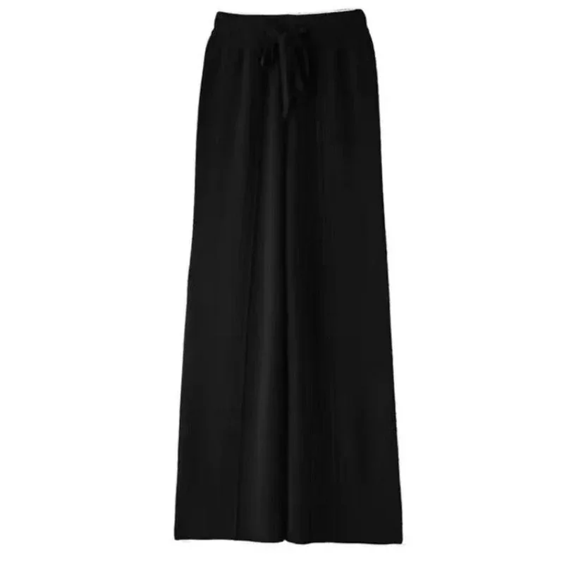 Siena Knit Drawstring Trousers — Beige / Khaki