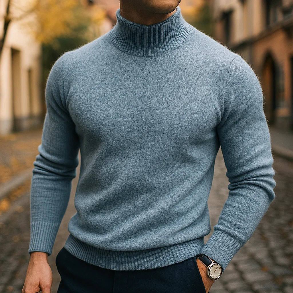 Locarno Mock Neck Sweater — Black
