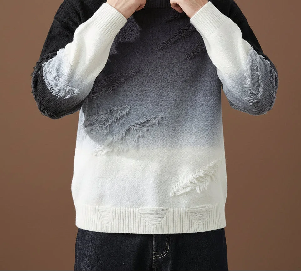 Favian Gradient Knit Sweater — photo 11