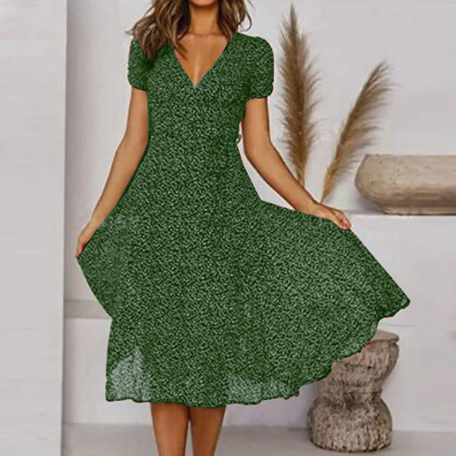 Talia Printed Midi Dress
