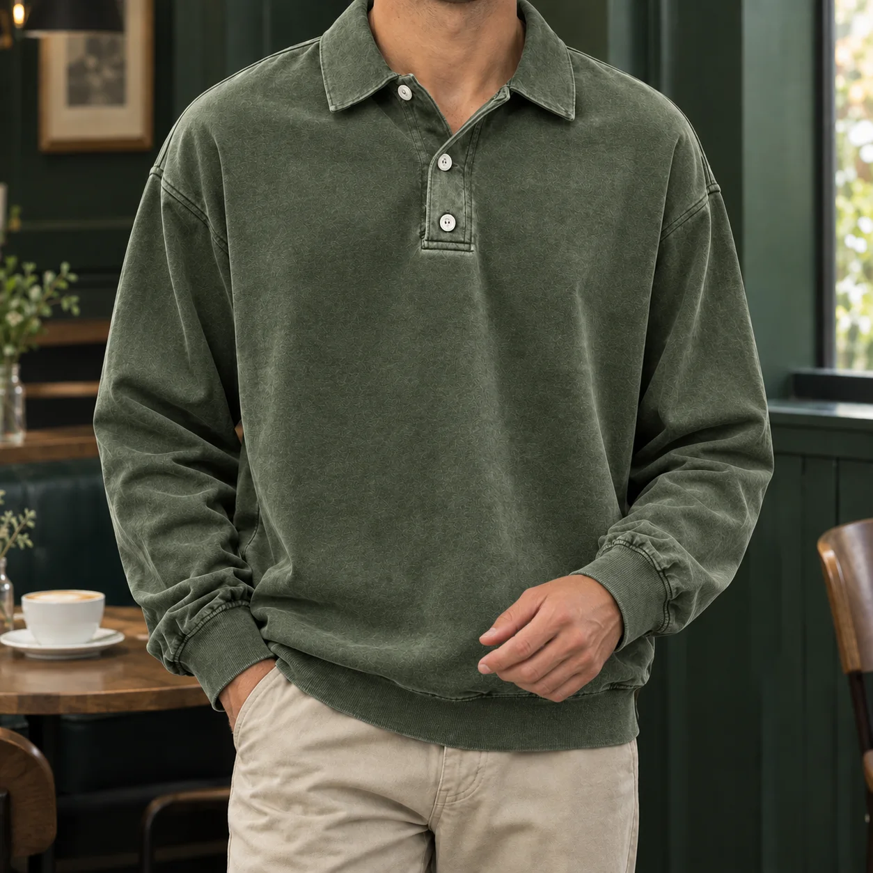 Dorian Long Sleeve Polo — photo 1