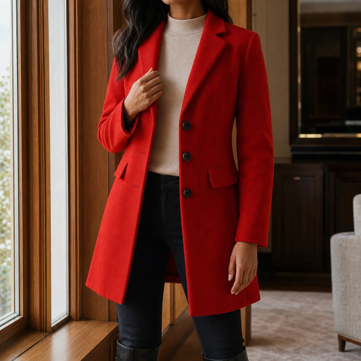 Simone Notched Lapel Coat