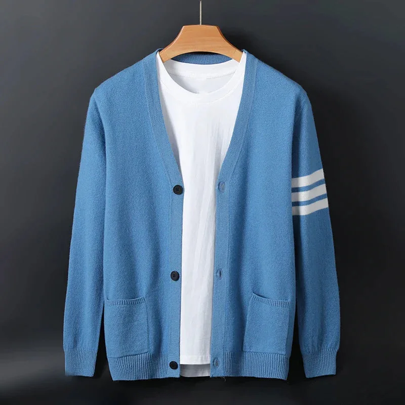 Luca Striped Sleeve Cardigan